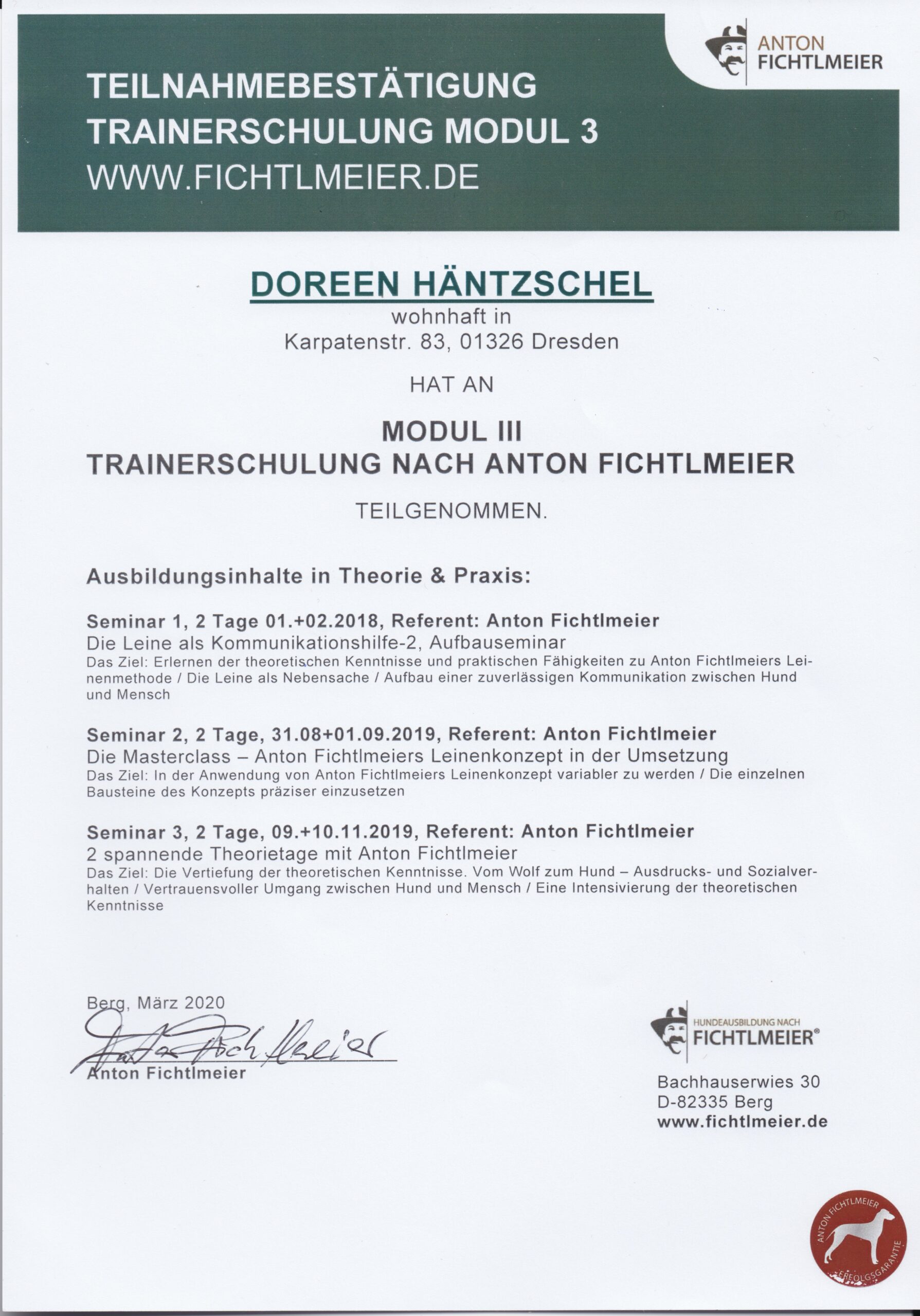 Modul III_Fichtlmeier Trainerschulung